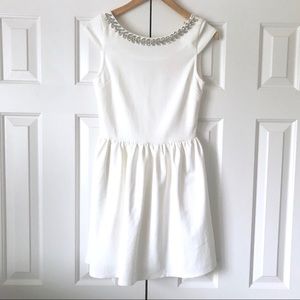 NWT- Chelsea & Violet off white rhinestone dress